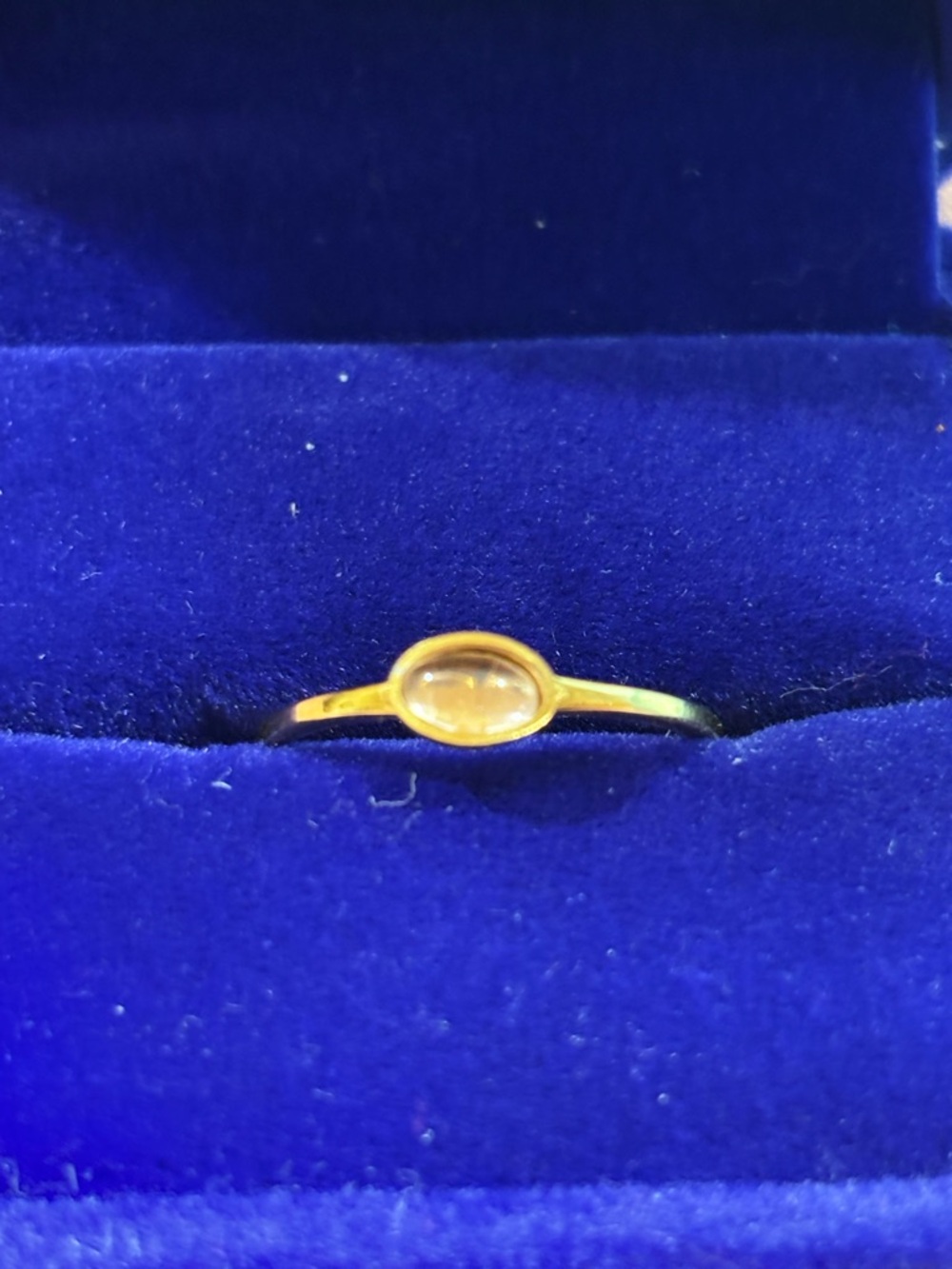Gold filled Oval Cabochon Women's Ring size 8